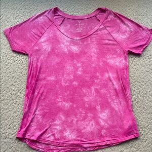 American Eagle Outfitters Soft & Sexy Pink Tie-Dye Top Size Small